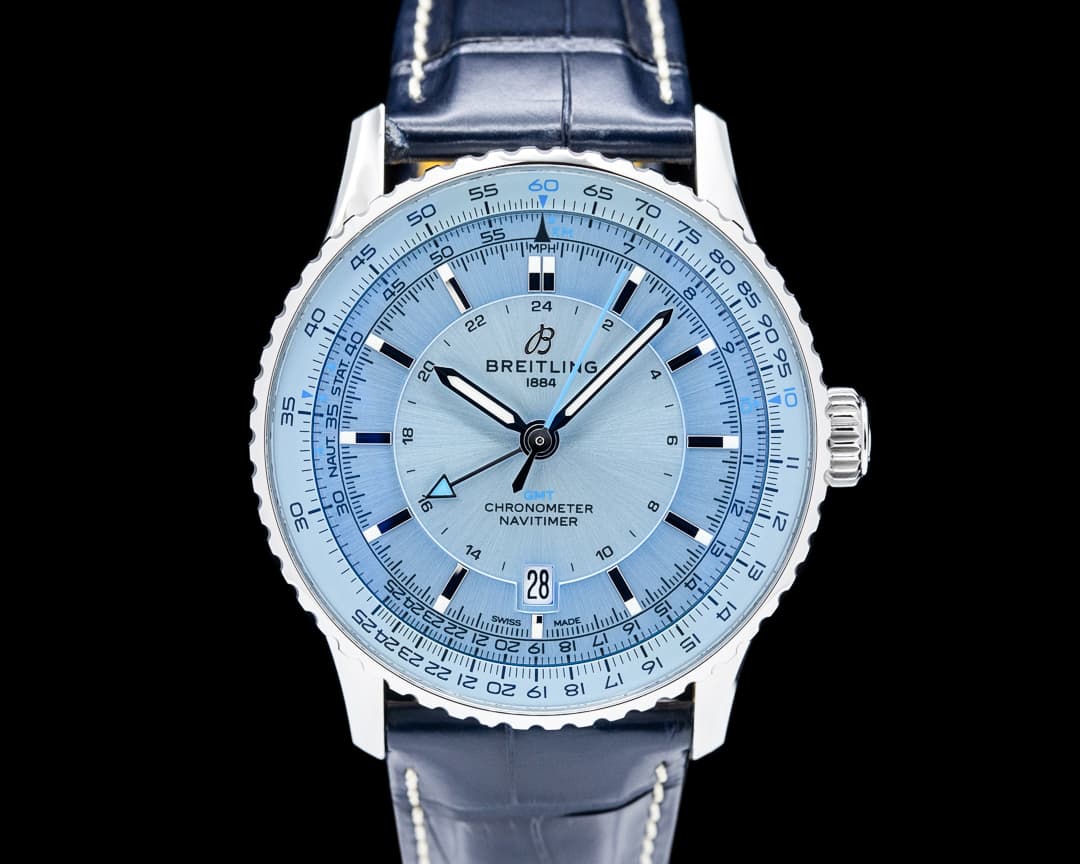 Breitling Navitimer Automatic GMT 41 SS Blue Dial