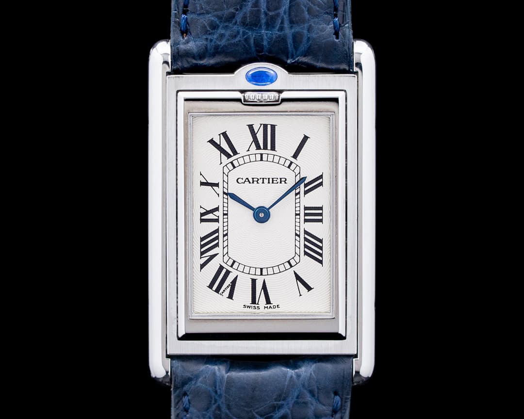 Cartier 2390 Tank Basculante SS Silver Dial
