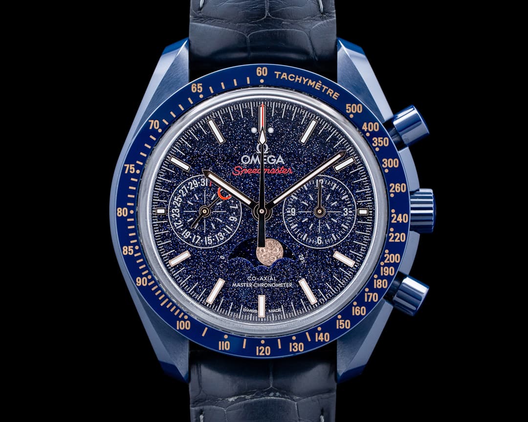 Omega Speedmaster Moonphase "Blue Side of the Moon" Ceramic Blue Dial