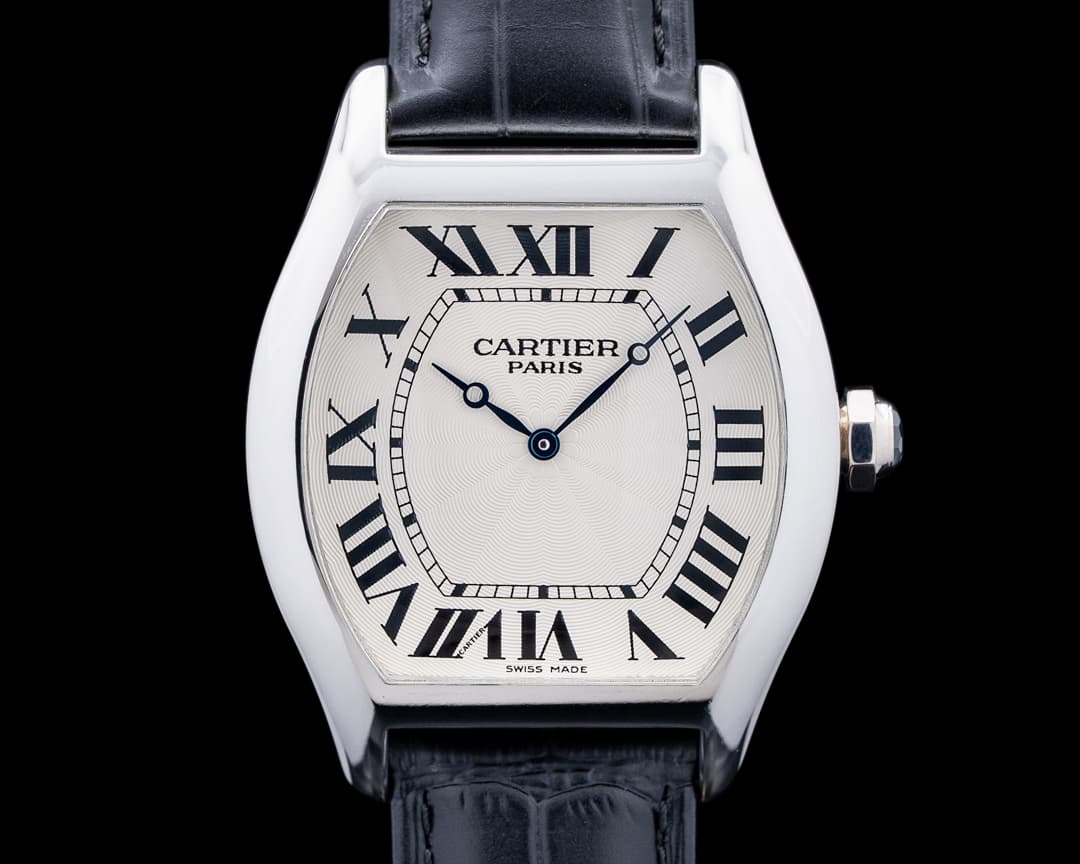 Cartier 2764 Tortue XL Collection Prive CPCP Platinum Silver Dial