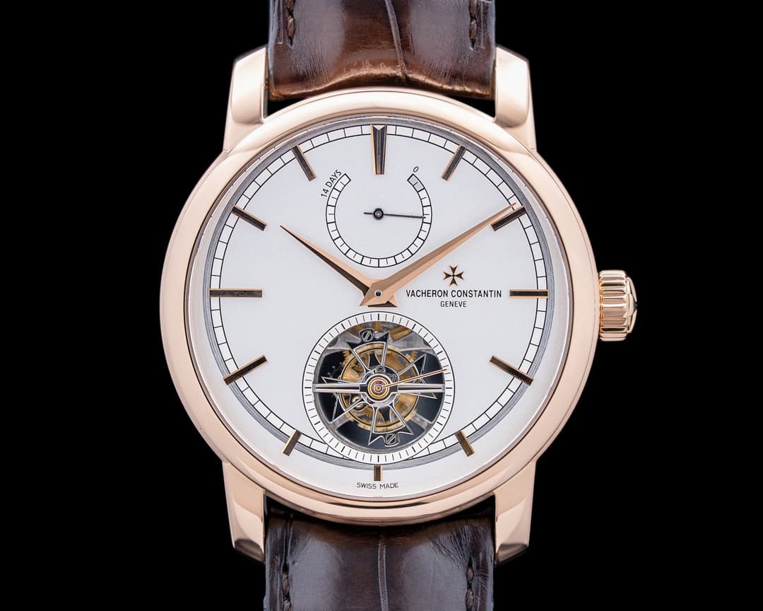 Vacheron Constantin 89000 Patrimony Traditionnelle 14-Day Tourbillon 18K RG Silver Dial