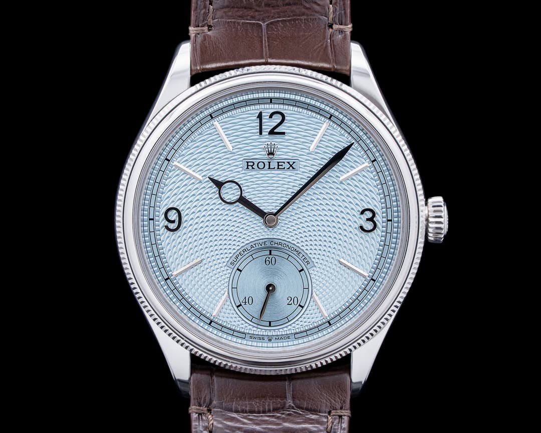 Rolex 52506 1908 Platinum Ice Blue Guilloche Dial 2025