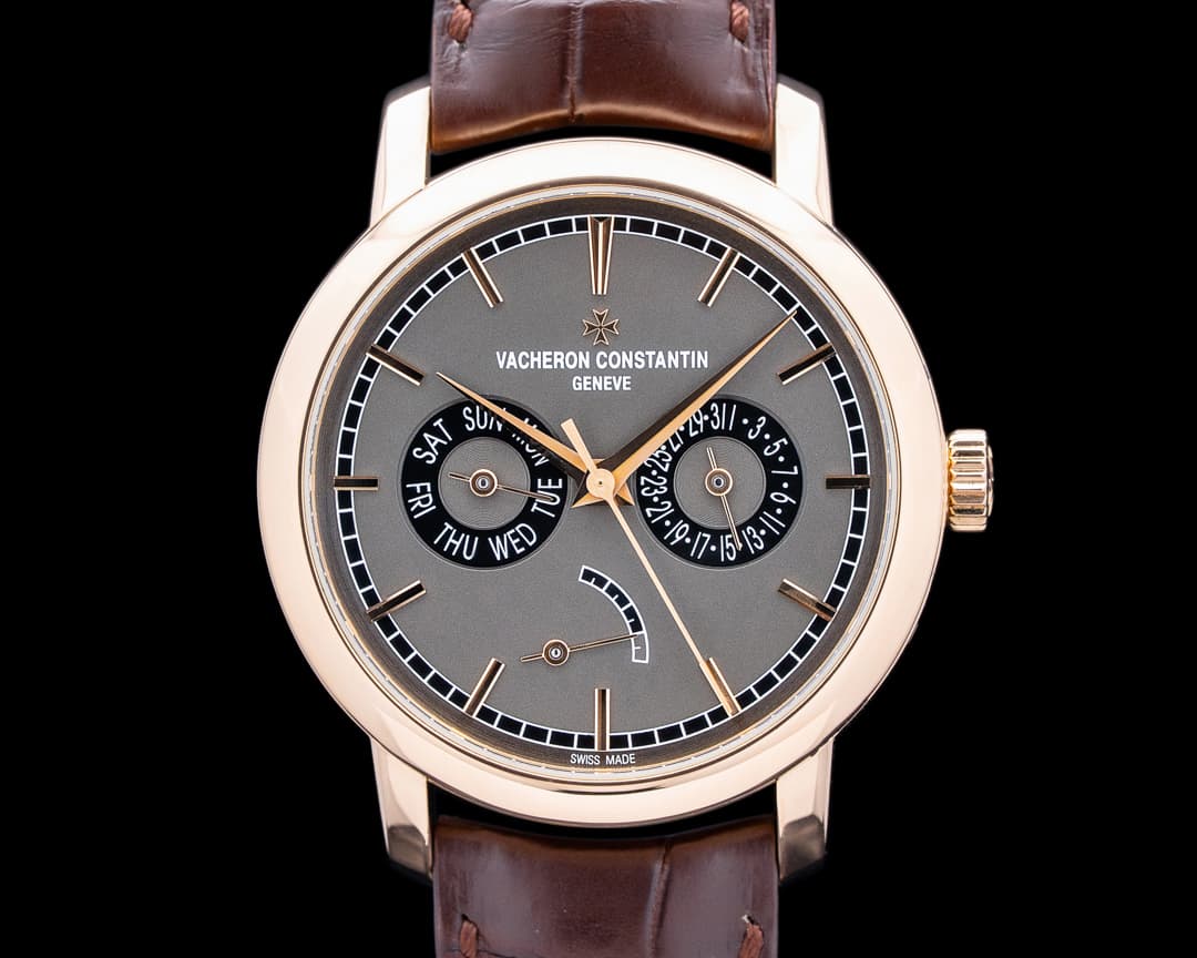 Vacheron Constantin 85290 Traditionnelle Day-Date / Power Reserve 18K Rose Gold Gray Dial