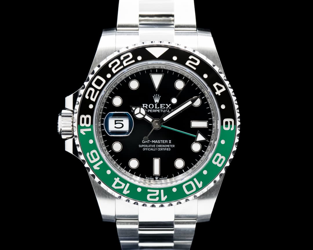 Rolex 126720VTNR GMT-Master II Left-Handed SS Black Dial