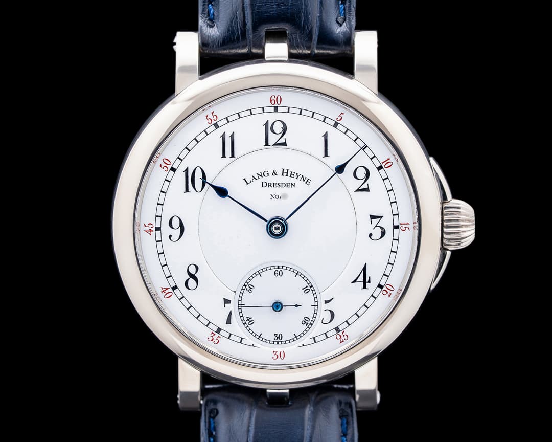 Lang & Heyne Friedrich August I 18K White Gold White Enamel Dial