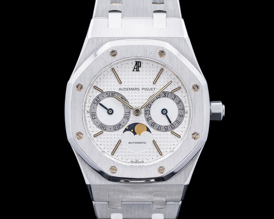 Audemars Piguet 25594ST Royal Oak Day-Date Moonphase SS White Dial