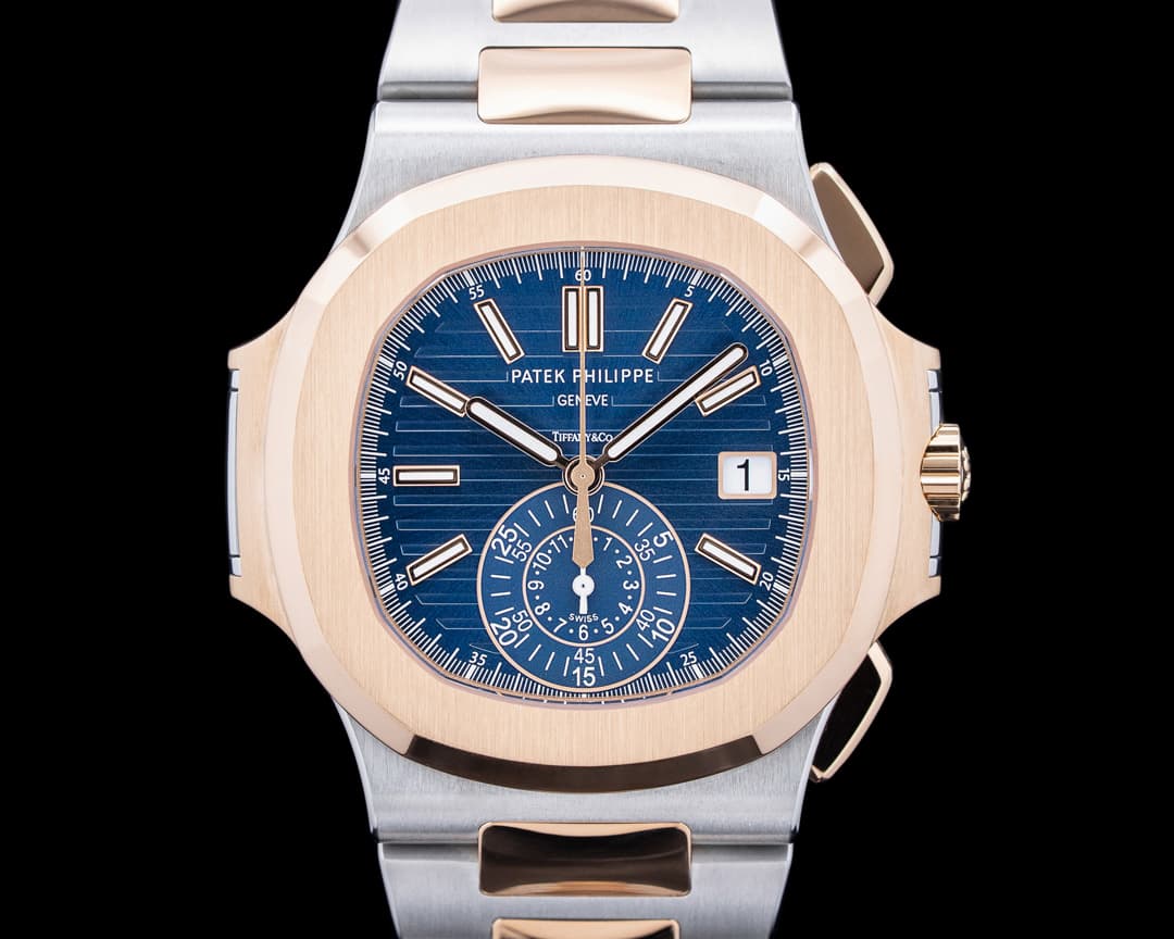 Patek Philippe 5980/1AR Nautilus "Tiffany" 18K RG / SS Blue Dial