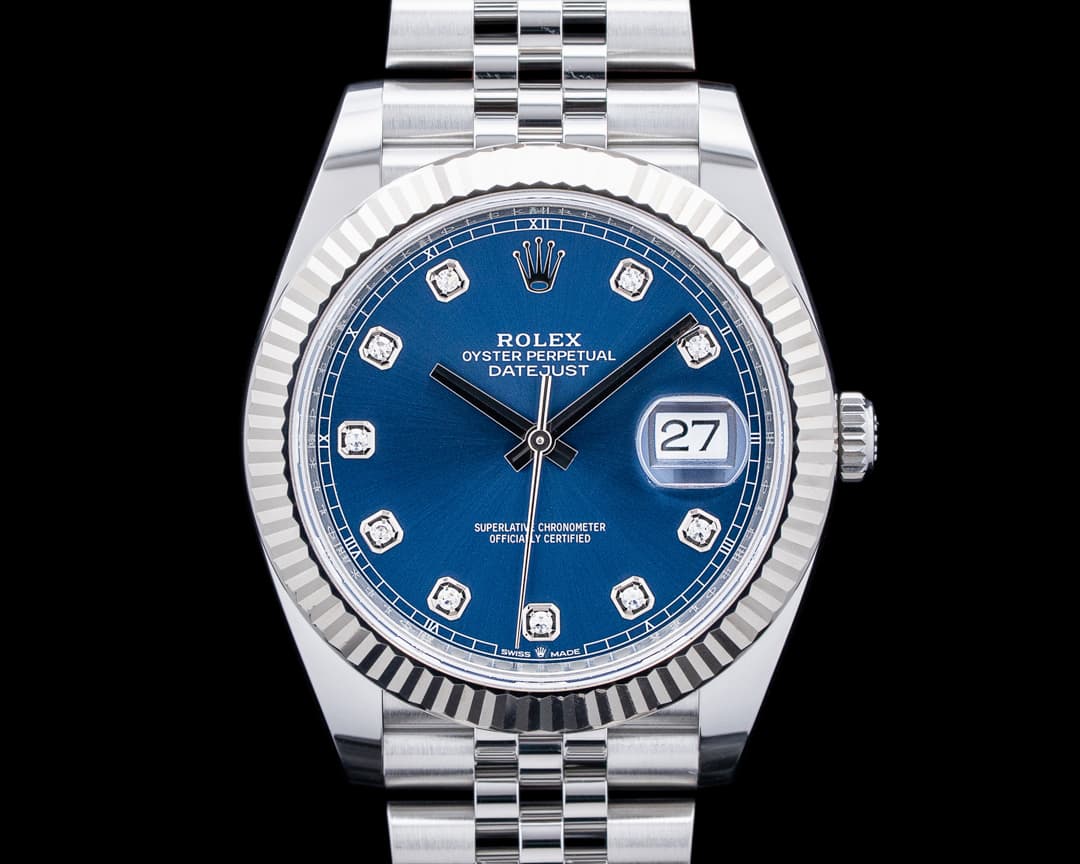 Rolex 126334 Datejust 41MM Jubilee SS Blue Diamonds Dial