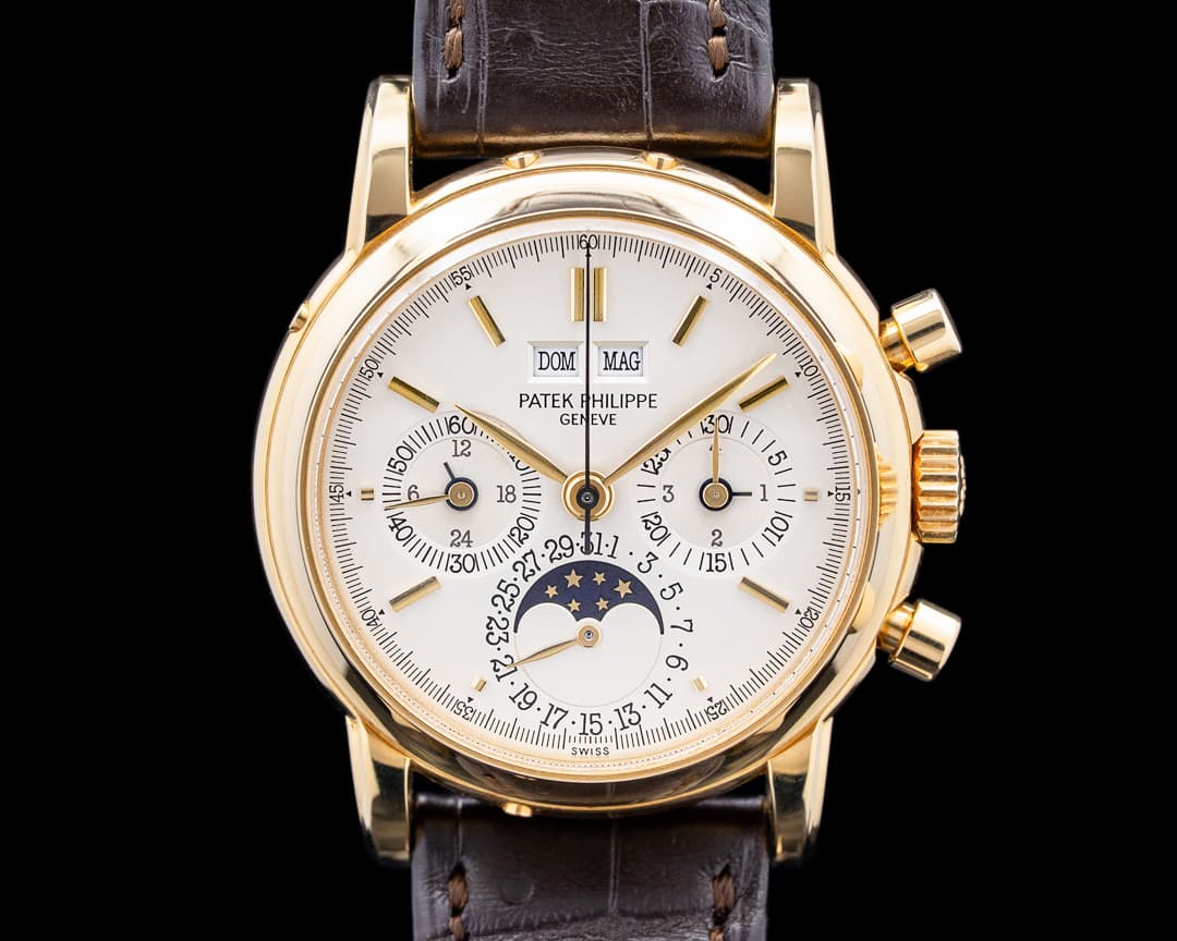 Patek Philippe 3970 Perpetual Chronograph 18K YG "BIG HALLMARKS" 2nd Series RARE