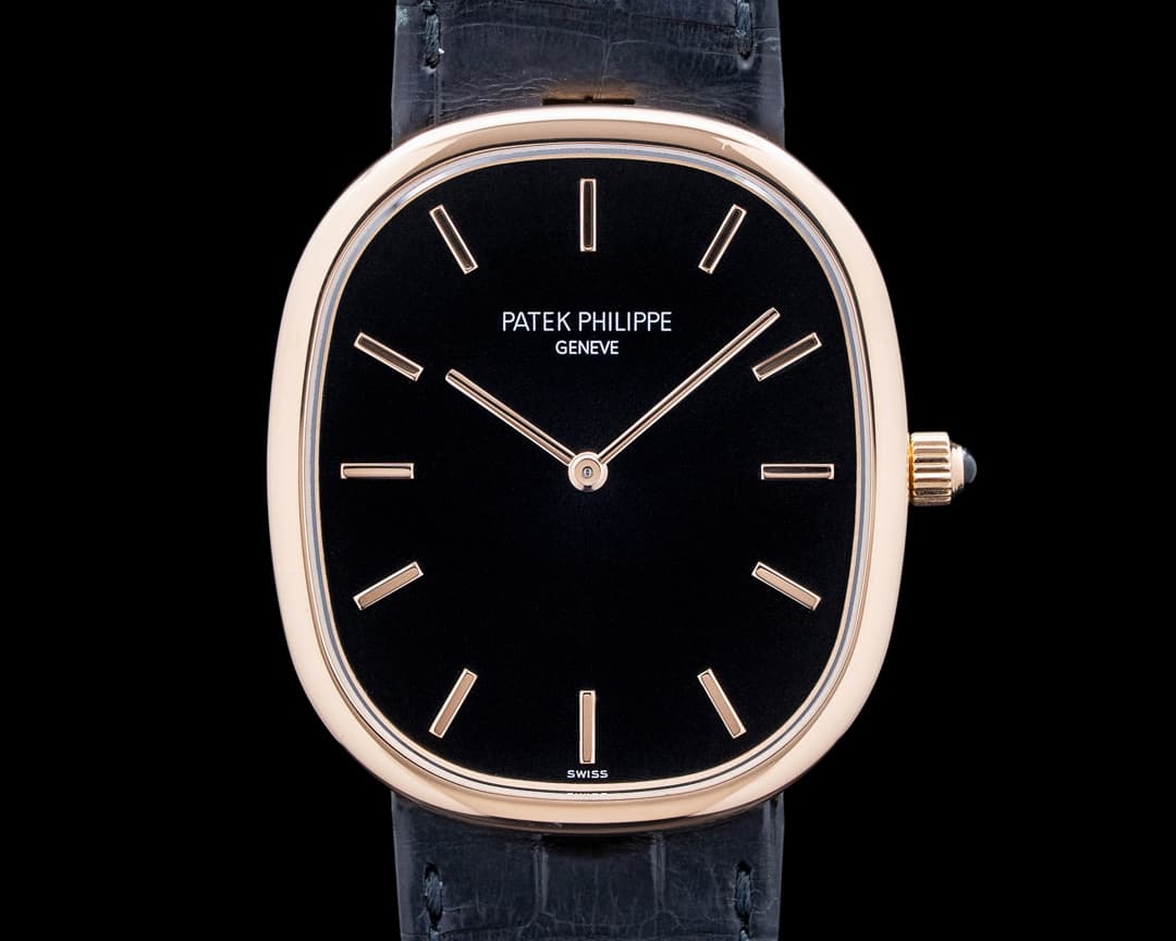 Patek Philippe 5738R-001 Golden Ellipse 18K Rose Gold Black Dial