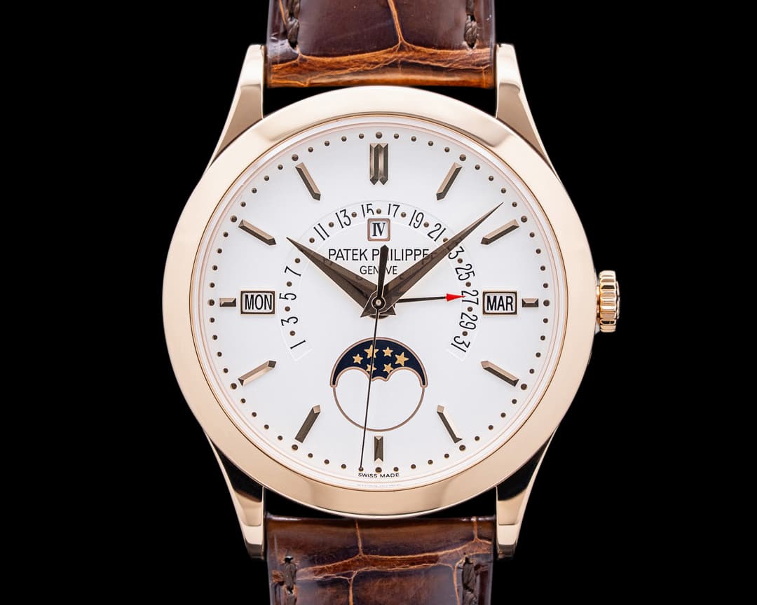 Patek Philippe 5496R Perpetual Calendar Retrograde 18K Rose Gold Silver Dial