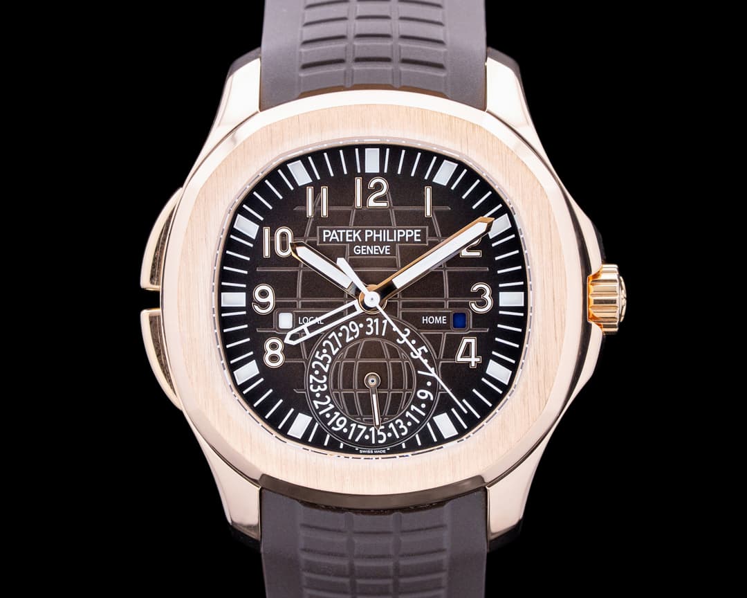 Patek Philippe 5164R Aquanaut Travel Time 18K Rose Gold Brown Dial