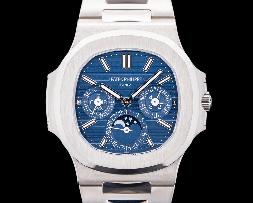 Patek Philippe 5740/1G Nautilus Perpetual Calendar 18K White Gold Blue Dial