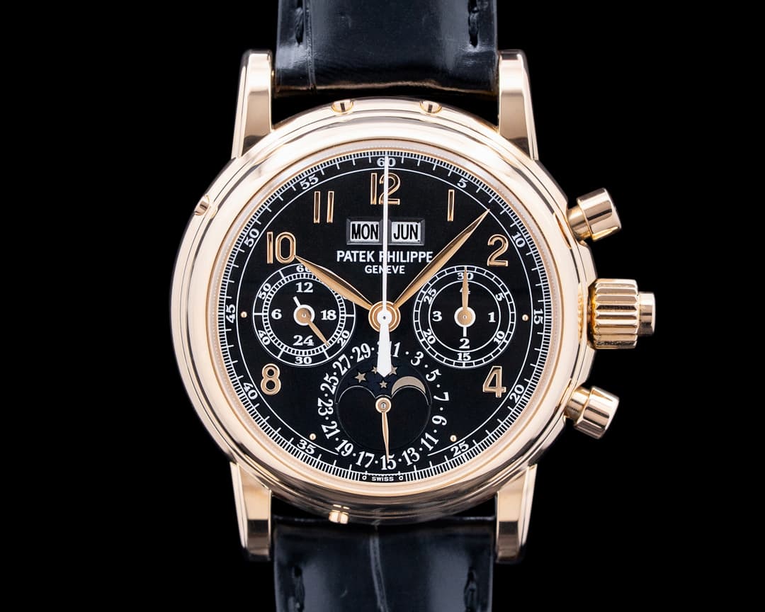 Patek Philippe 5004R Black Dial Perpetual Calendar Split Chronograph 18K Rose Gold