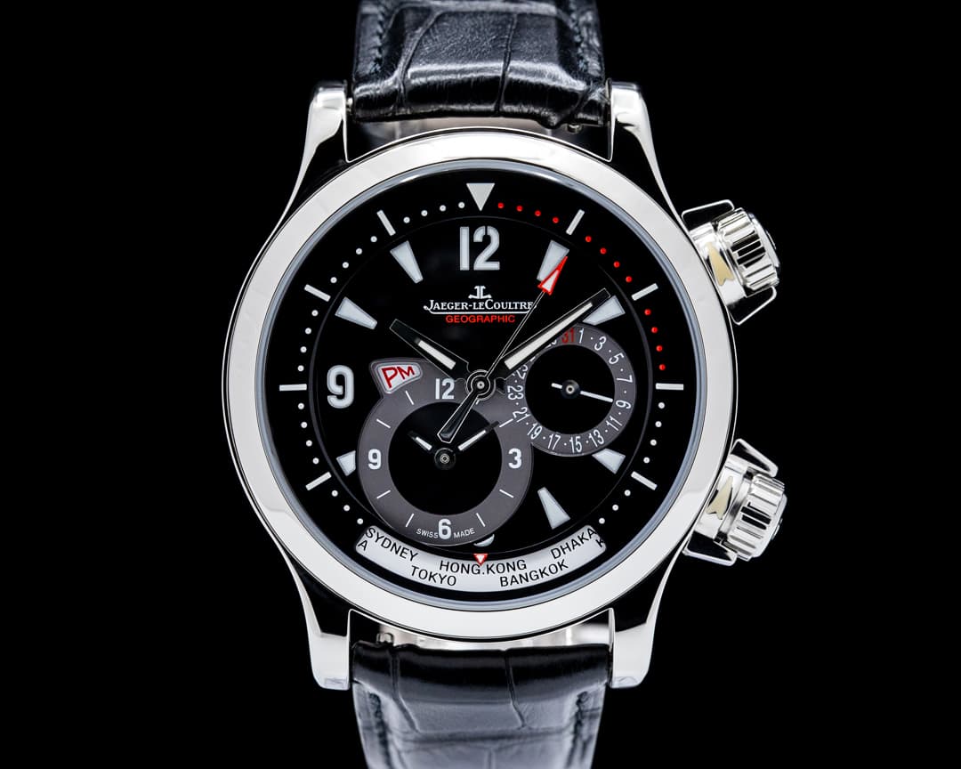 Jaeger-LeCoultre Q1718470 Master Compressor Geographic SS Black Dial