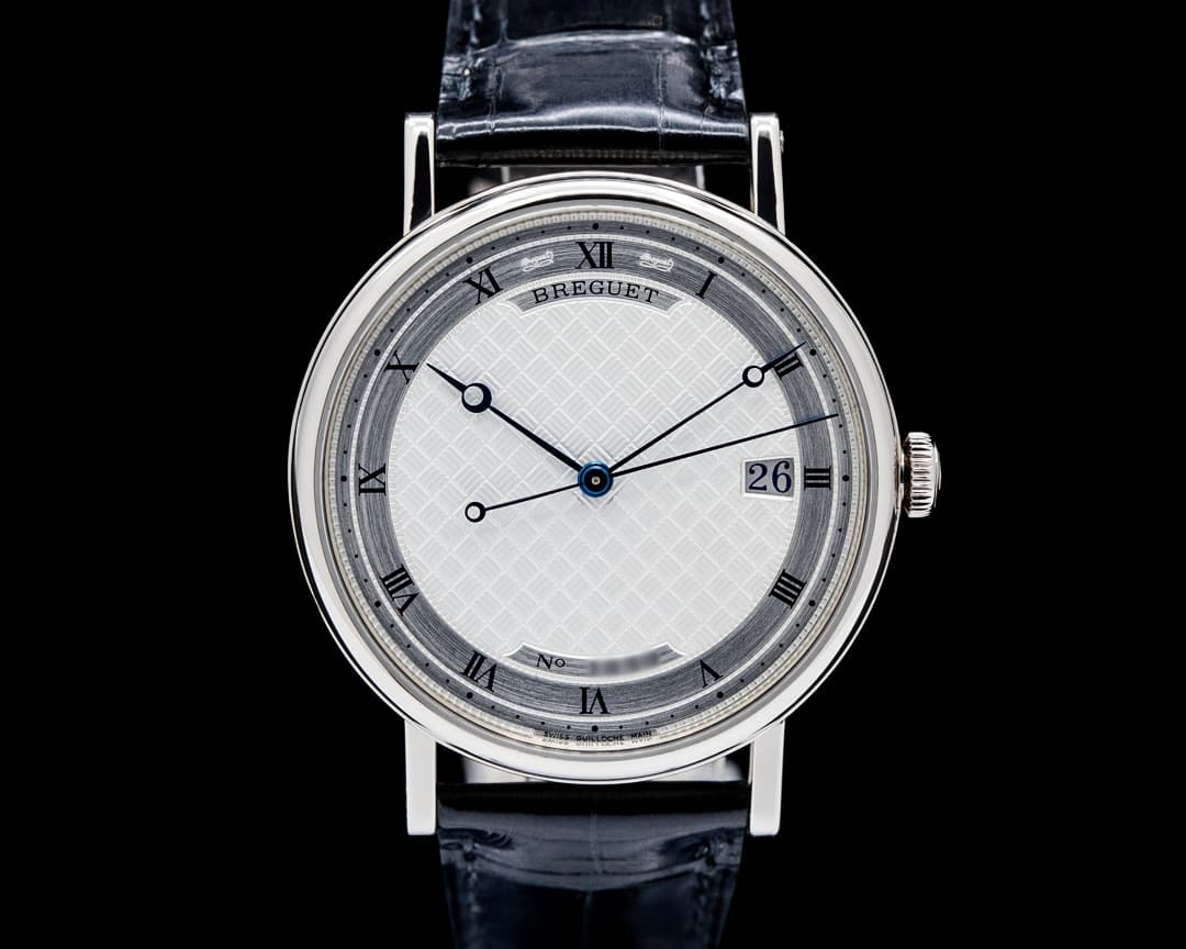 Breguet 5177BB Classique 18K White Gold Silver Guilloche Dial