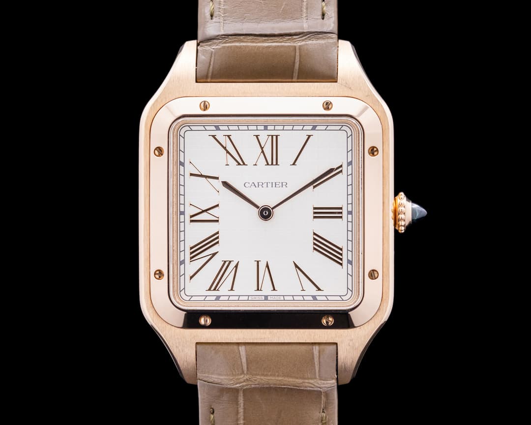 Cartier WGSA0112 Santos-Dumont XL 18K Rose Gold Beige Dial 2025