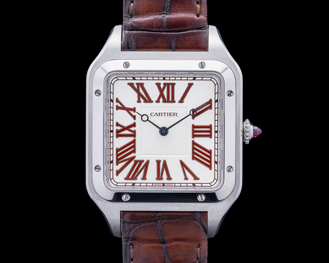 Cartier WGSA0082 Santos-Dumont XL Platinum Cream Dial LIMITED