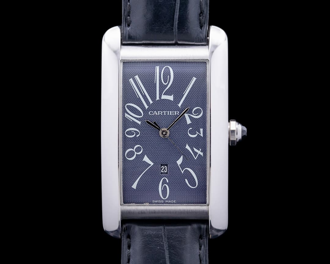 Cartier W2605229 Tank Americaine 18K White Gold Gray Dial