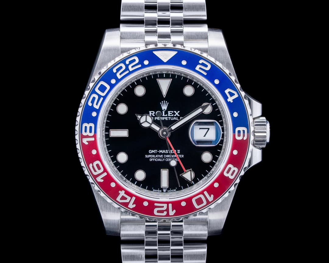 Rolex 126710BLRO GMT-Master II "Pepsi" Jubilee SS Black Dial