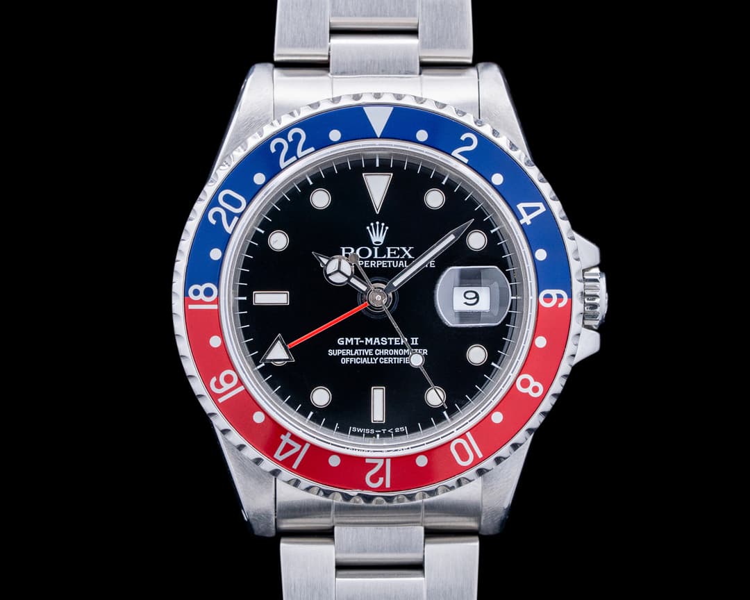 Rolex 16710A GMT-Master II "Pepsi" SS Black Dial Circa. 1991