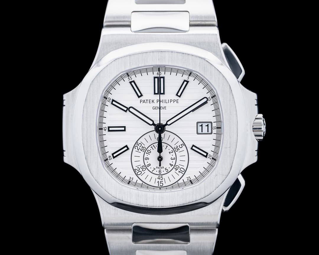 Patek Philippe Nautilus 5980 Chronograph SS White Dial