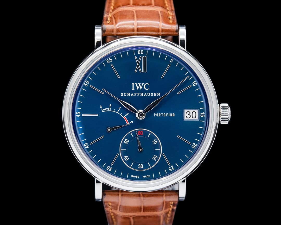 IWC IW510106 Portofino Hand-Wound Eight Days SS Blue Dial