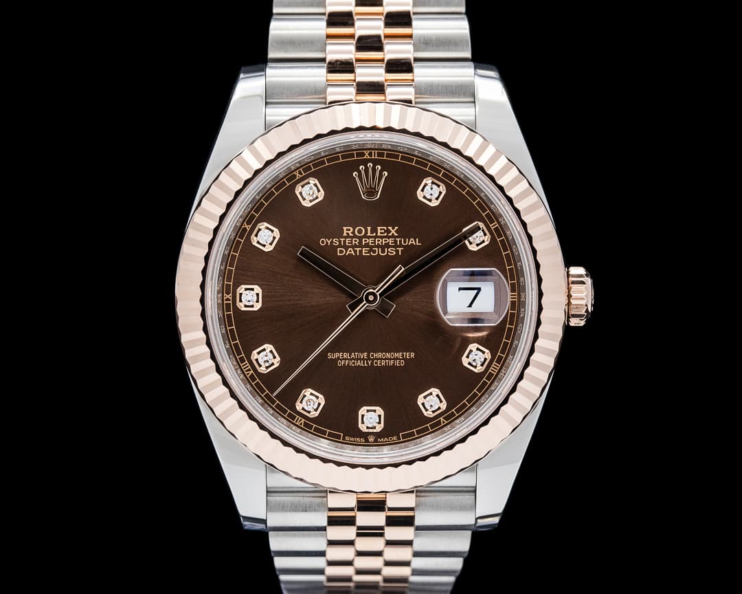 Rolex 126331 Datejust 41 18K RG / SS Chocolate Diamond Dial