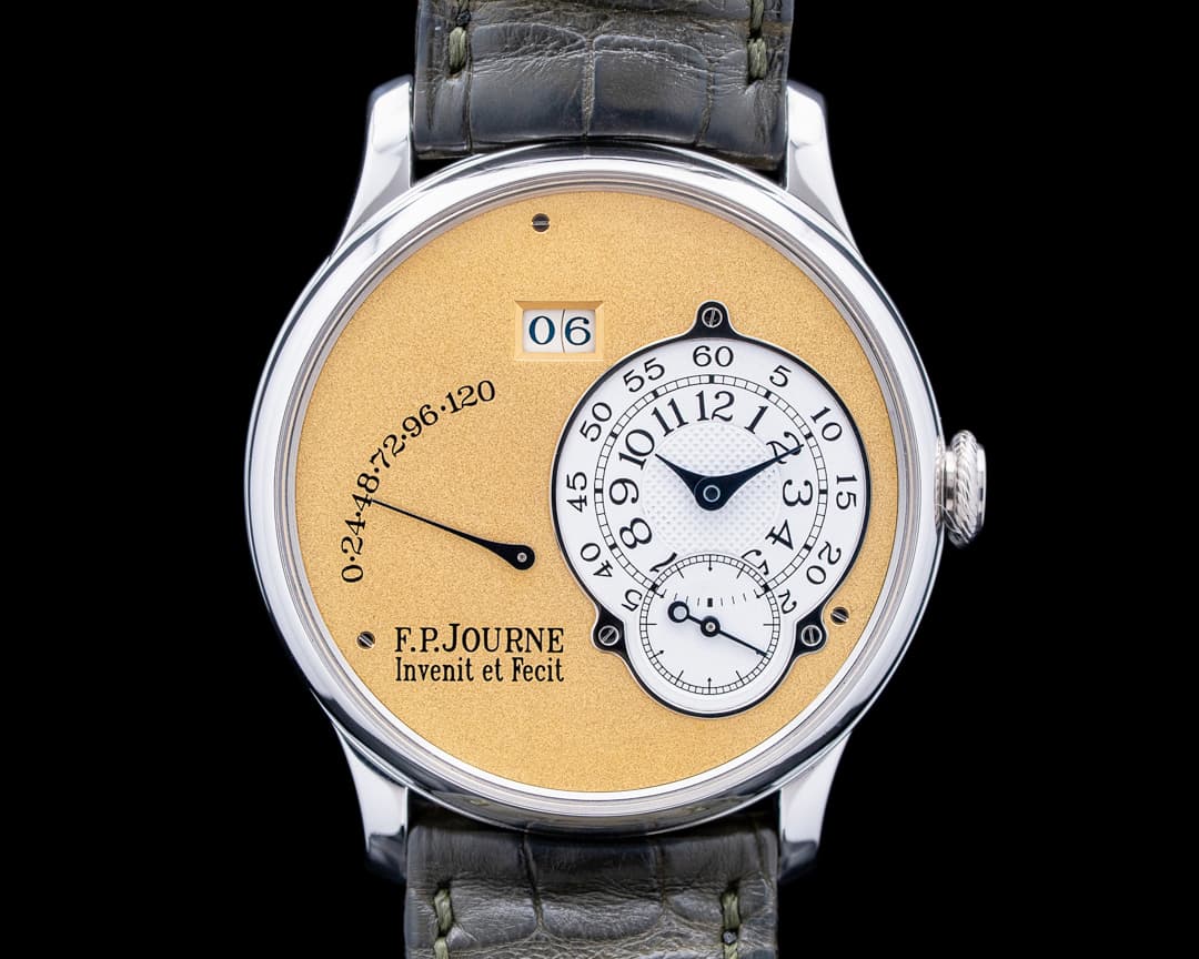 F. P. Journe Octa Reserve de Marche Brass Movement Yellow Dial Platinum 38MM 2002