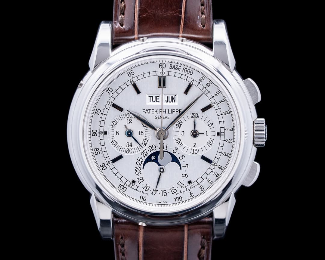 Patek Philippe 5970G Perpetual Calendar Chronograph 18K White Gold Silver Dial