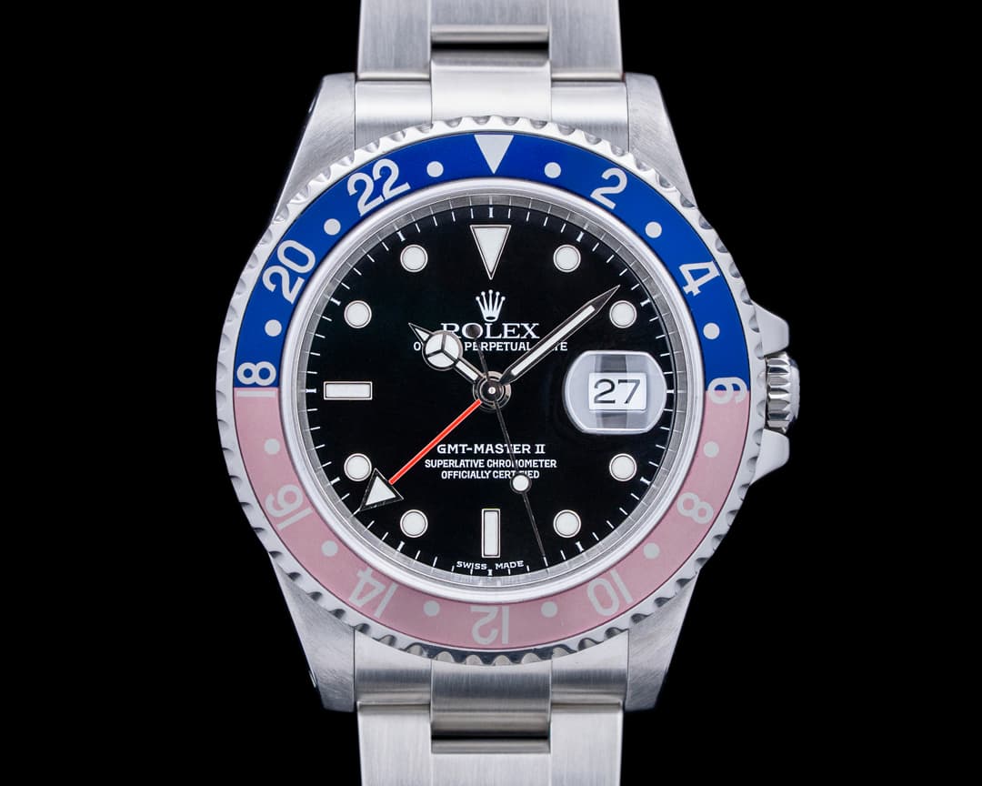 Rolex 16710A GMT-Master II "Pepsi" SS Black Dial