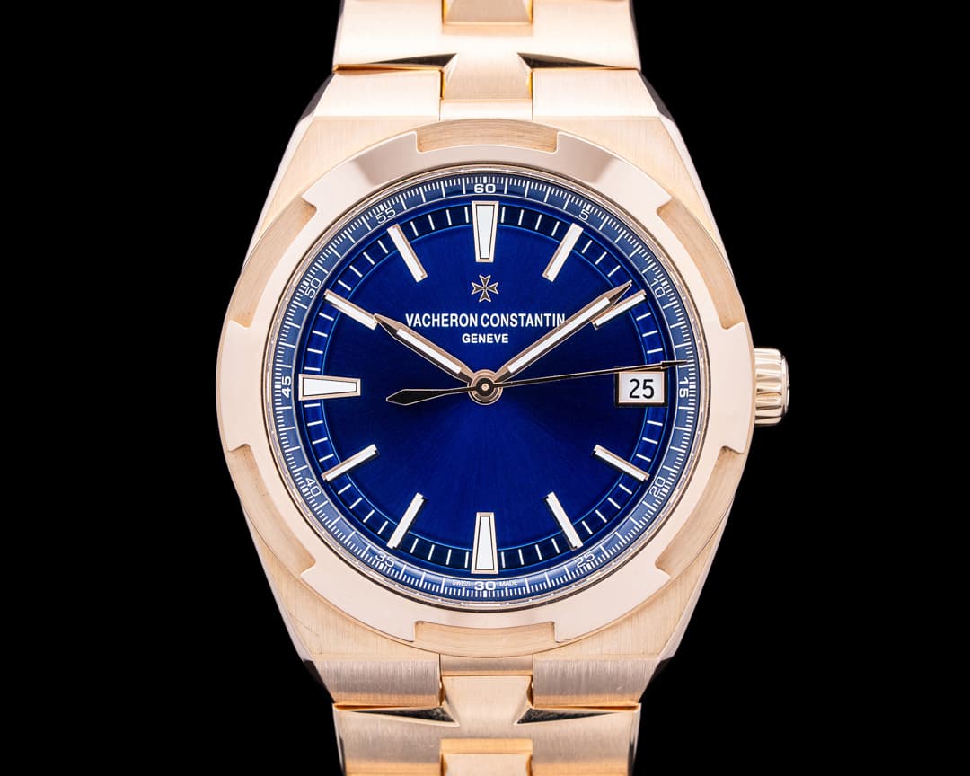 Vacheron Constantin 4500V/110R Overseas Self-Winding 18K Rose Gold Blue Dial