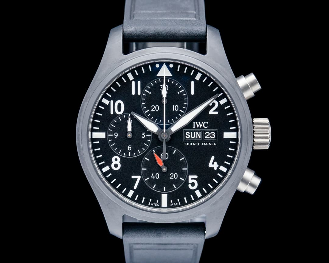 IWC IW389401 Pilot's Watch Chronograph 41 TOP GUN Black Ceramic Black Dial