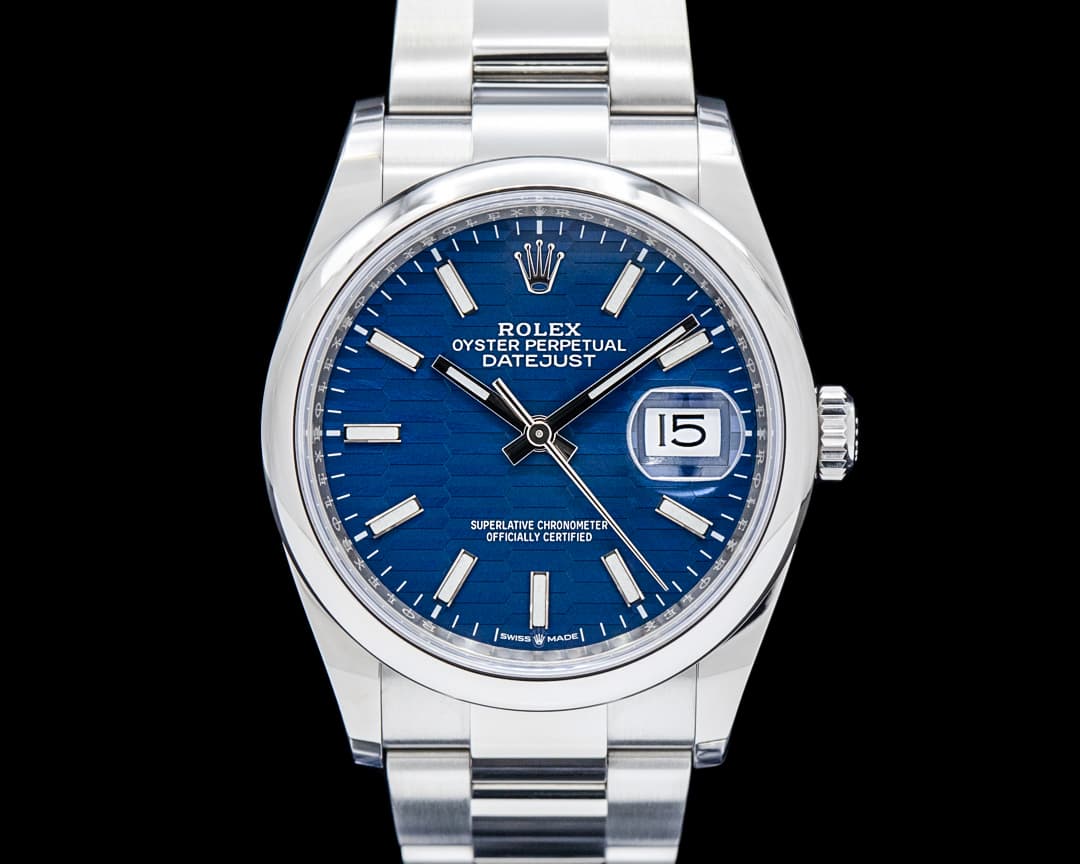 Rolex 126200 Datejust 36MM SS Blue Motif Dial