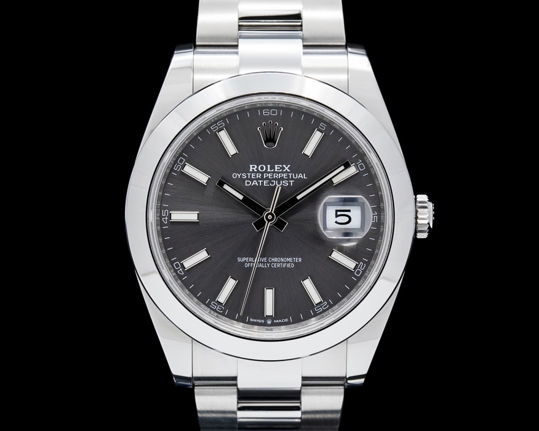 Rolex 126300 Datejust 41 SS Rhodium Stick Dial