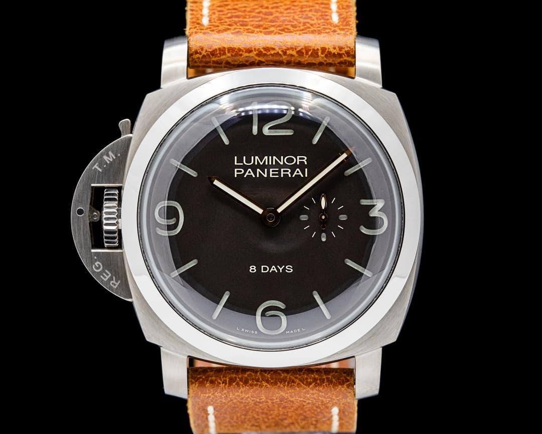 Panerai PAM00368 Luminor 1950 Left-Handed 8 Days Titanio Brown Dial