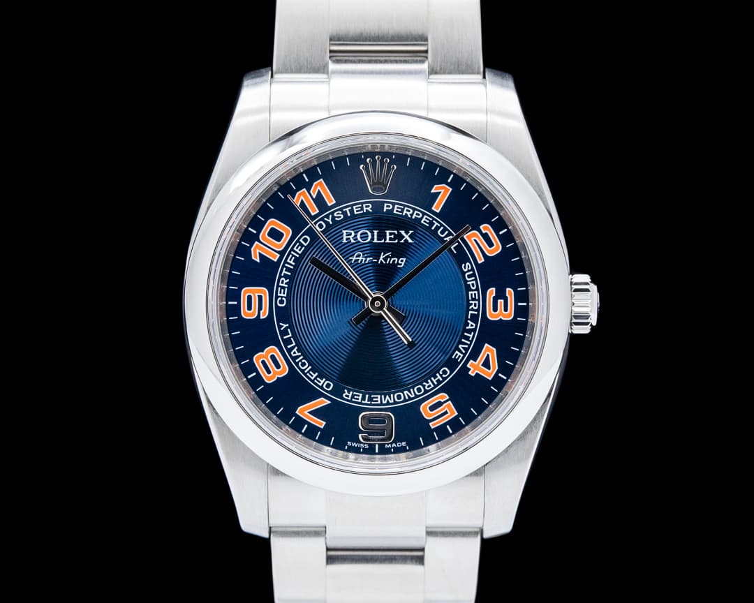 Rolex 114200 Oyster Perpetual 34MM SS Blue Concentric Dial
