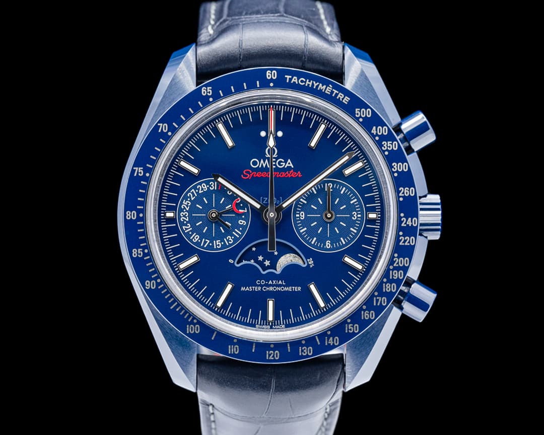 Omega Speedmaster Moonphase "Blue Side of the Moon" Ceramic Blue Dial
