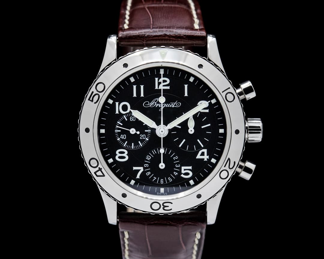 Breguet 3800ST Type XX Aeronavale SS Black Dial