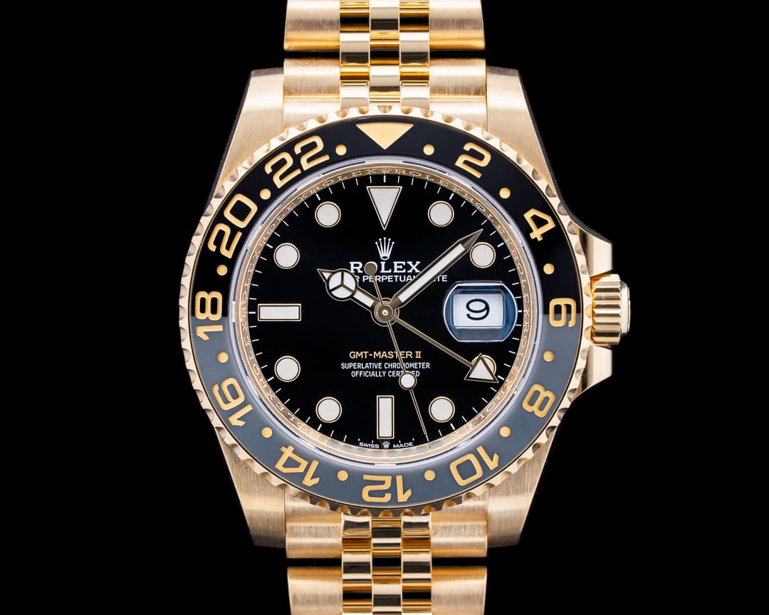 Rolex 126718GRNR GMT-Master II 18K Yellow Gold Black Dial 2025