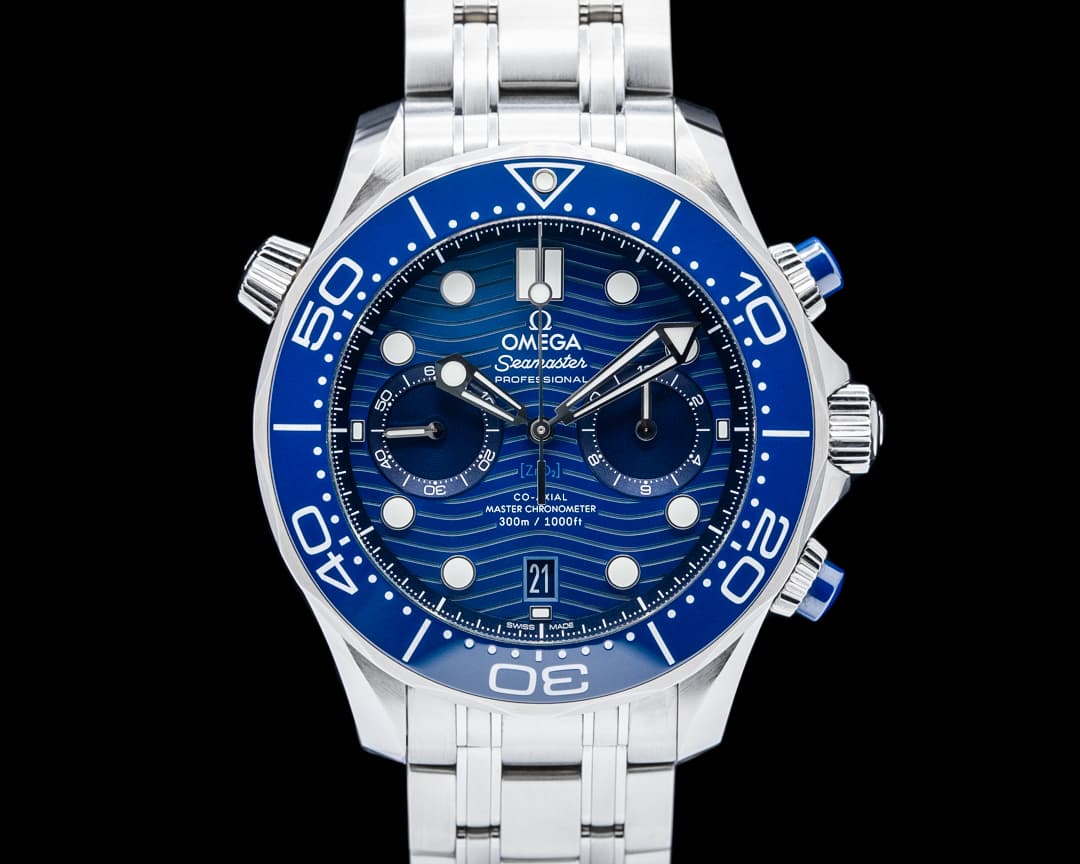 Omega Seamaster Diver 300M Chronograph SS Blue Dial