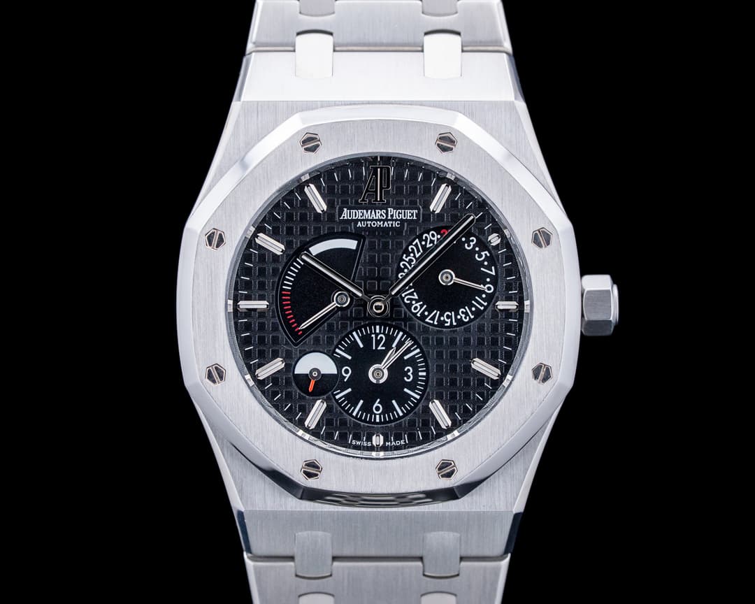 Audemars Piguet 26120ST Royal Oak Dual Time SS Black Dial