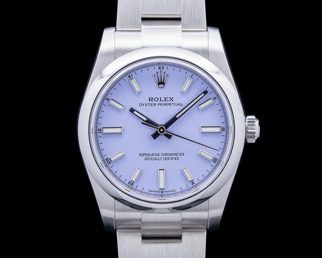 Rolex 124200 Oyster Perpetual 34 SS Lavender Dial 2026 UNWORN