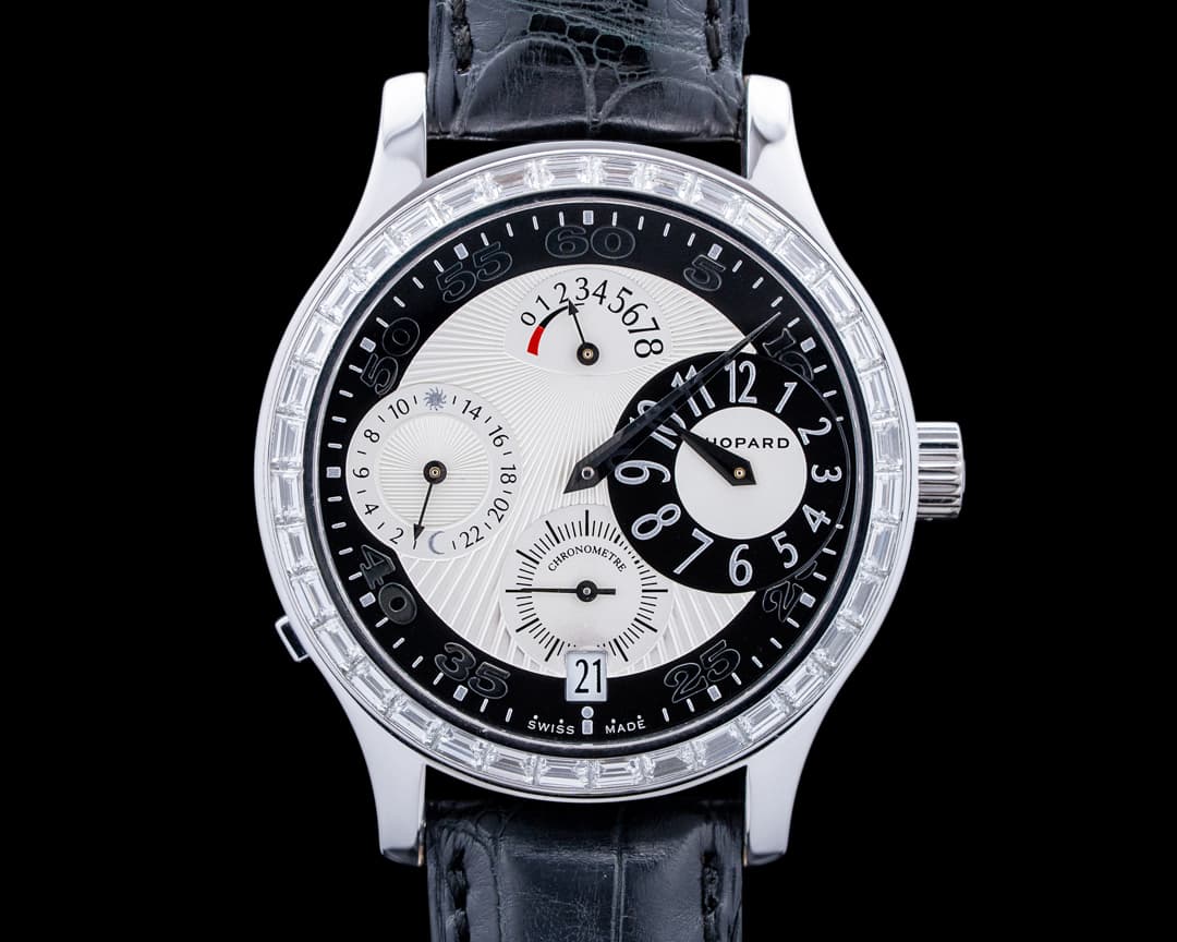 Chopard 171910 L.U.C Regulator 40 Diamonds 18K White Gold Silver Dial LIMITED