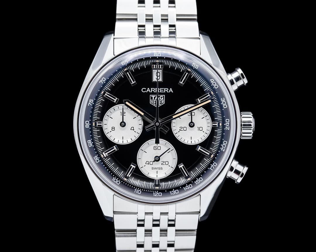 TAG Heuer Carrera Chronograph Glassbox SS Black Dial