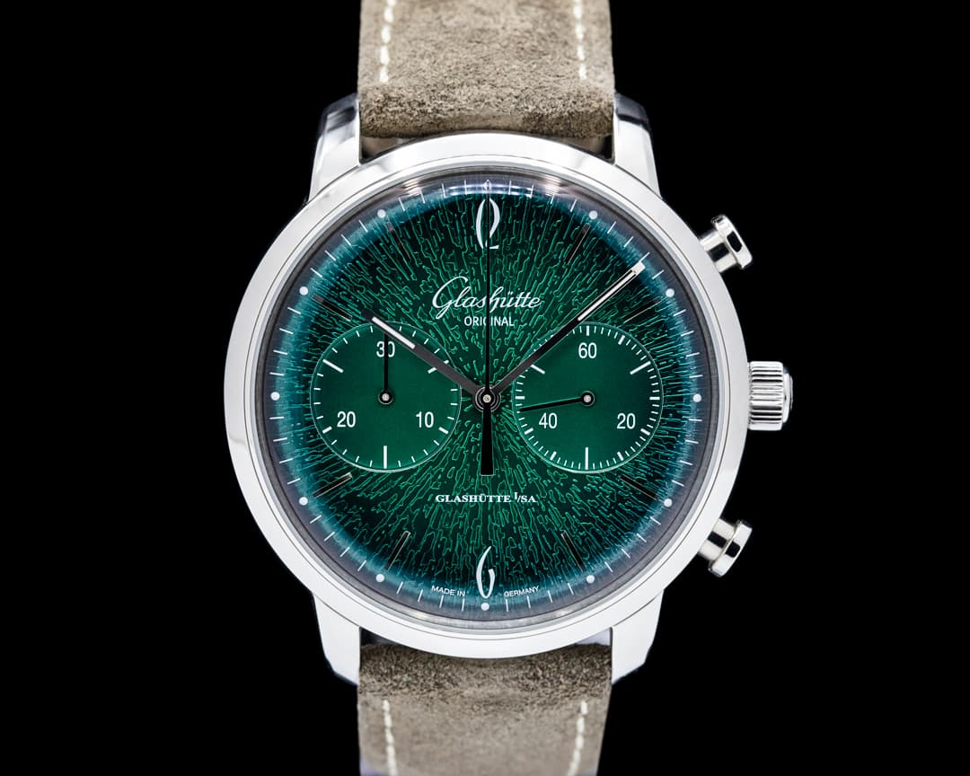Glashutte Original Sixties Chronograph Annual Edition SS Green Dial