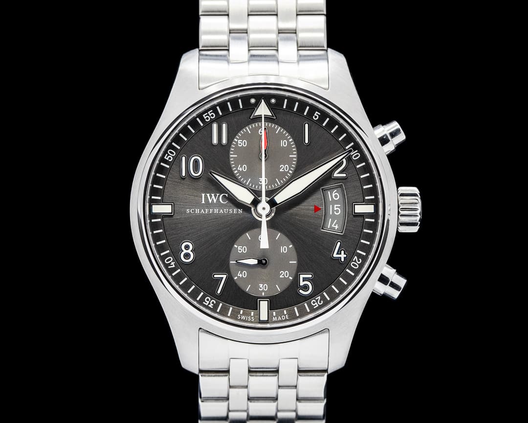 IWC IW387804 Pilot Spitfire Chronograph SS Gray Dial