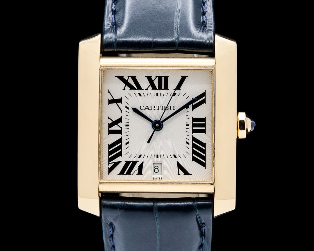 Cartier 1840 Tank Francaise 18K Yellow Gold Silver Dial