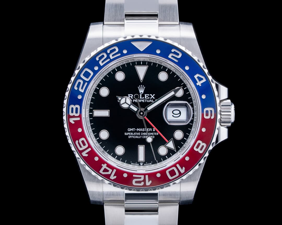Rolex 126710BLRO GMT-Master II Pepsi Bezel SS Black Dial