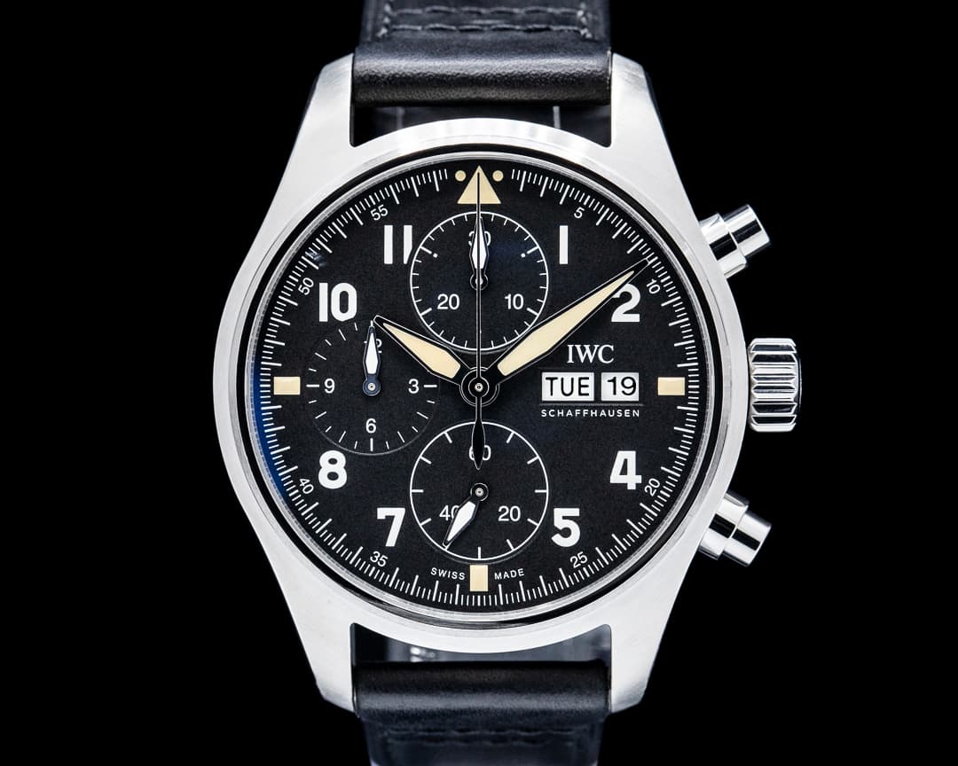 IWC IW387901 Pilot's Watch Chronograph Spitfire SS Black Dial 2025